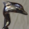 Walking stick with a silver dolphin-shaped knob