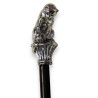 Walking stick with a silver cat-shaped knob