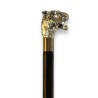 Walking stick with a silver tiger-patterned knob