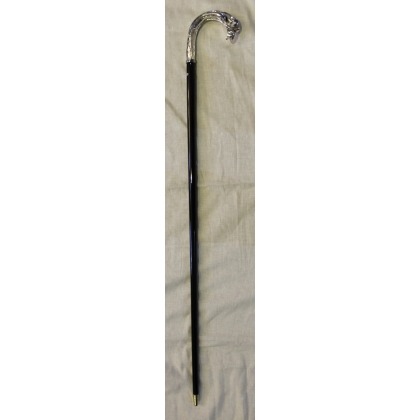 Walking stick with a silver Fleur-de-lis knob