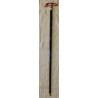 Walking stick with a silver handle decorated with red