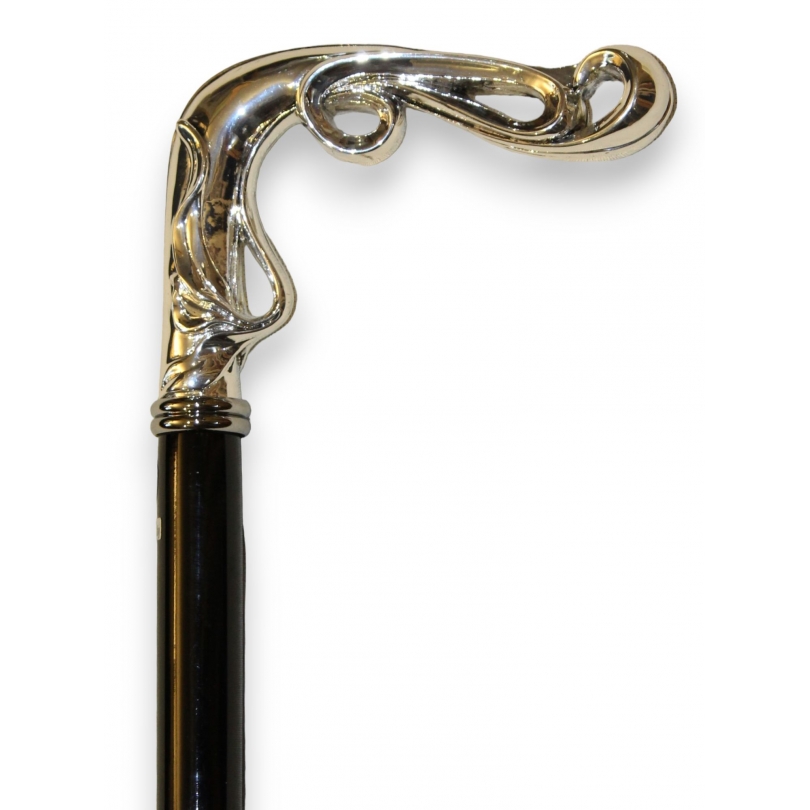 Walking stick with a silver openwork ‘Liberty’ handle