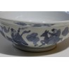Coupe en porcelaine bleu-blanc décor personnages
