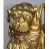 Lion italien en bois sculpté doré