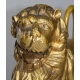 Lion italien en bois sculpté doré