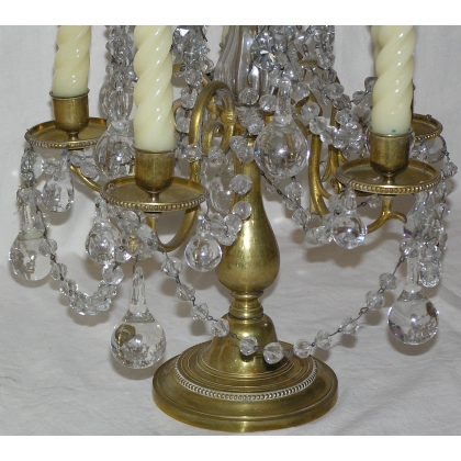  Paire de girandoles Directoire à 5 lumières sur  Moinat SA  - Antiquités décoration