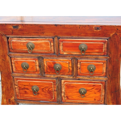 Chinese console table with seven drawers
