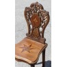Ensemble de Brienz sculpté et marqueté "Etoile"