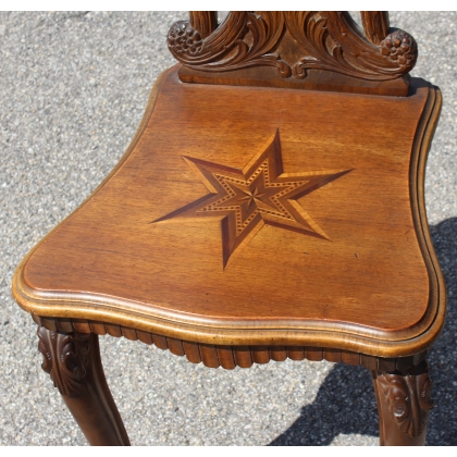 Ensemble de Brienz sculpté et marqueté "Etoile"