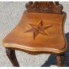 Ensemble de Brienz sculpté et marqueté "Etoile"