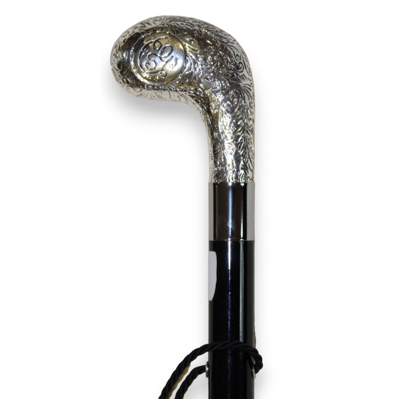 Silver-plated shoehorn with engraved knob