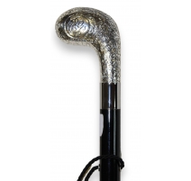 Chausse-pied pommeau gravé argenté