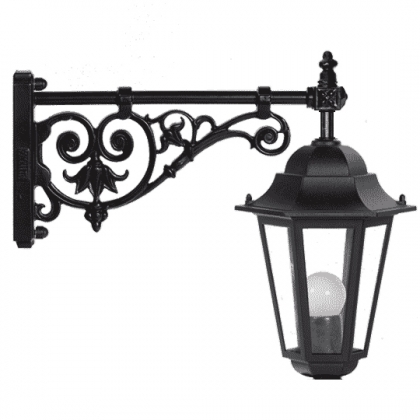 BEAUVOIR lantern with black cast-iron bracket