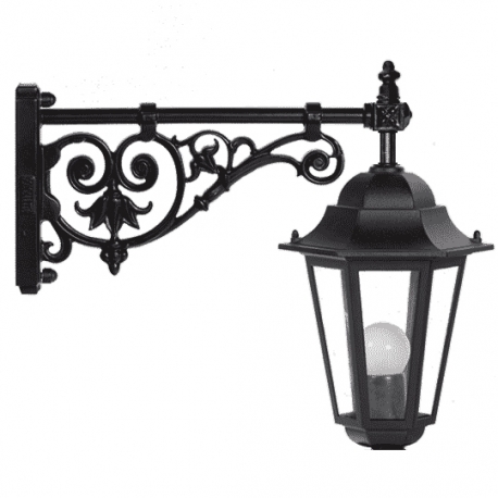 BEAUVOIR lantern with black cast-iron bracket