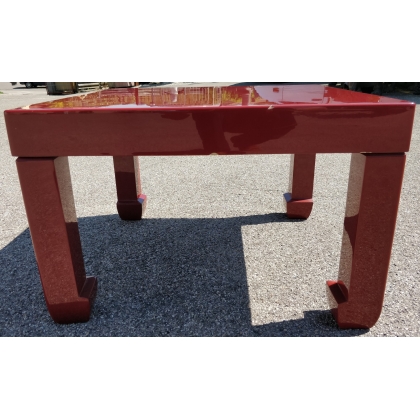  Table basse en laque rouge sur  Moinat SA  - Antiquités décoration
