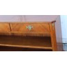Low cherry wood bookcase with two drawers
