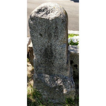 Rounded stone bollard
