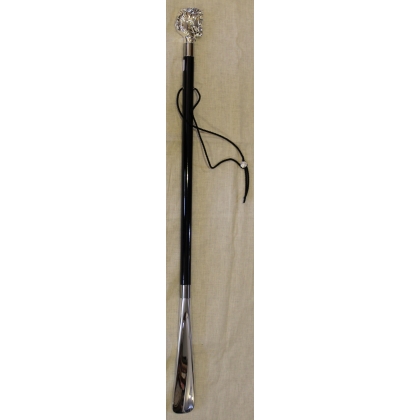 Long ‘Horse’s Head’ shoehorn, silver-plated