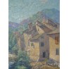 Paintings | Painting entitled ‘Village’, signed L. S, ABAT Moinat SA  – Antiques and home décor