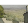 Pastel "Vue de Toscane" signé E. RIVIER