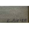 Pastel "Vue de Toscane" signé E. RIVIER