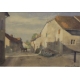 Pastel "Village Vaudois" signé Etienne RIVIER 1946