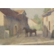 Pastel "Village Vaudois" signé Etienne RIVIER 1946