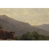 Tableau \"Scène de montagne\" signé Cl. QUINTON
