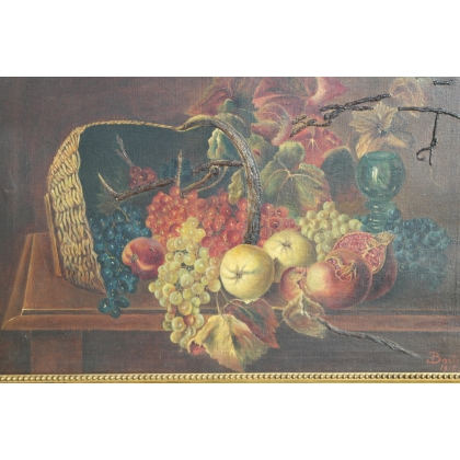 Paintings | Painting entitled ‘Still Life’ signed BARTER Moinat SA  – Antiques and home décor