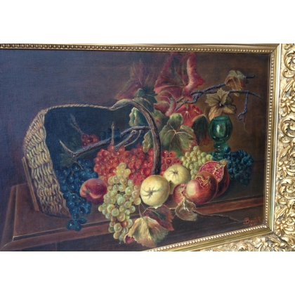 Paintings | Painting entitled ‘Still Life’ signed BARTER Moinat SA  – Antiques and home décor