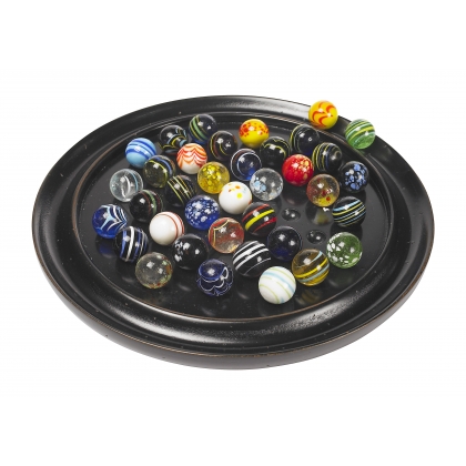 Jeu du Solitaire de Venise en bois et verre