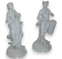 Paire de vases de Thoune, décor émaillé