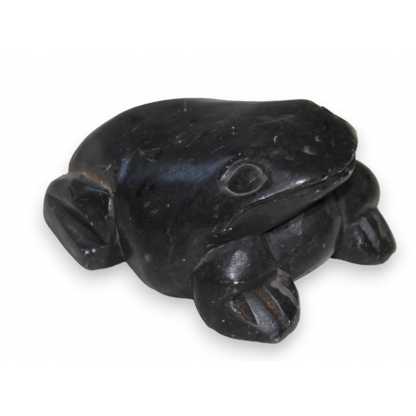 Sculpture Crapaud en obsidienne