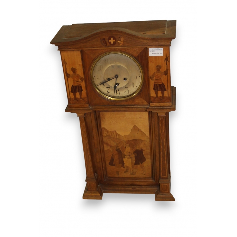 Swiss marquetry clock, signed ‘H.’ on Moinat SA – Antiques and home décor