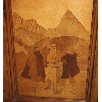 Swiss marquetry clock, signed ‘H.’ on Moinat SA – Antiques and home décor