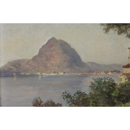 Painting entitled ‘View of Ticino’ by G. DJAKELI