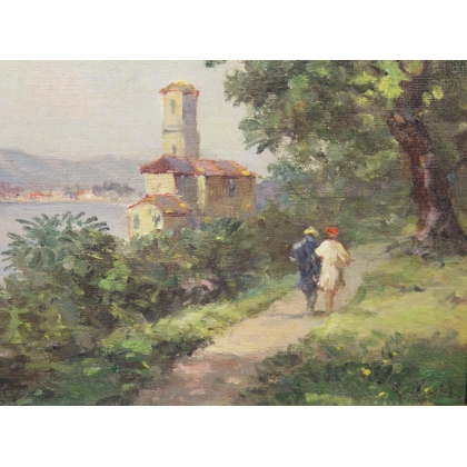 Painting entitled ‘View of Ticino’ by G. DJAKELI
