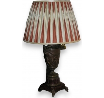 Louis XVI lamp. Red marble bas
