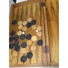Antique wooden backgammon set