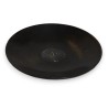 Assiette en bois avec insert en argent