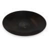 Assiette en bois avec insert en argent