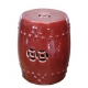 Tabouret en porcelaine rouge sang de boeuf