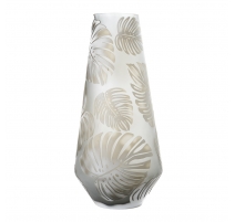 Vase esprit Nancy Feuilles Topicales en verre