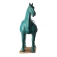 Cheval style han en terre cuite turquoise