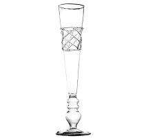 Lot de 4 coupes à champagne criss cross en verre