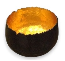 Bol en tôle noire et or, petit