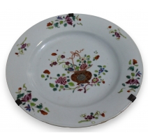 Assiette chinoise décor de fleurs