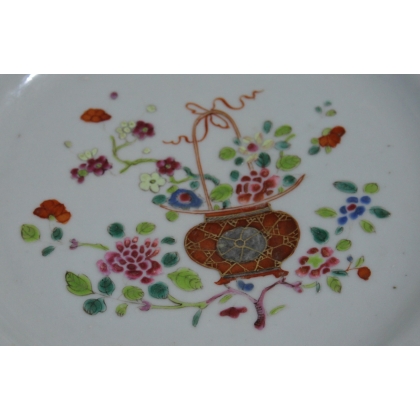 Assiette chinoise décor de fleurs