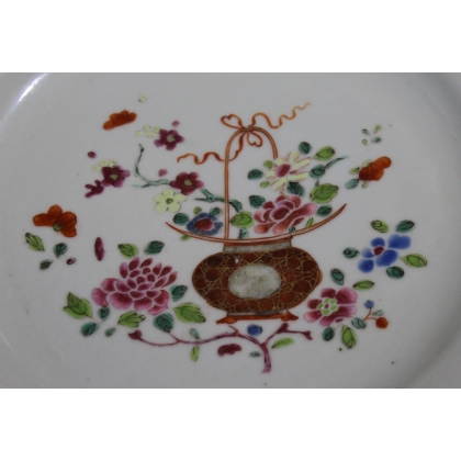 Assiette chinoise décor de fleurs