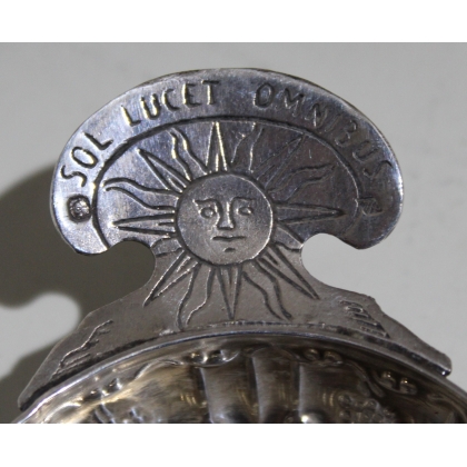Tastevin en argent anse soleil
